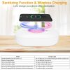 UV Light Sanitizer Box Portable 10W Phone Wireless Charging Disinfection Lamp w/ Aroma Diffuser Sterilizing Box For Jewelry Watch Wallet Keys