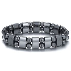 Magnetic Hematite Bracelet, Adjustable Design Magnetic Bracelet Reduce Puffiness Help Calm Down Blood Circulation Better Sleep, Fit For Most Peop