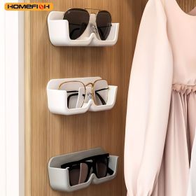 HOMEFISH 6pcs Glasses Storage Rack, Bathroom Headboard Wall Mounted Glasses Rack, Sunglasses Sunglasses Display Glasses Display Rack