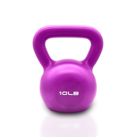 10lbs Kettlebell Set, Strength Training Kettlebells Weight Set For Women, Vinyl Coated Kettle Bell For Home Gym Workout Weight Lifting Equipment, Comf (Option: Purple)