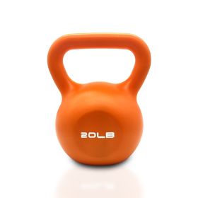 20lbs Kettlebell Set, Strength Training Kettlebells Weight Set For Women, Vinyl Coated Kettle Bell For Home Gym Workout Weight Lifting Equipment, Comf (Option: Orange)