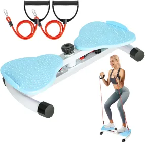 Waist Twister, Exercise Twist Boards Twisting Waist Machine For Women Belly Fat, Noiseless Ab Twister Machine With Resistance Bands, Waist Sculptor Fo (Option: Blue)