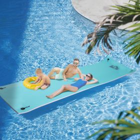 17' x 5' Floating Water Mat, 3-Layer Swimming Pool Float Ultimate Super-Sized Portable Foam Raft, Thick and Durable Water Activities Mat for Lake, Oce (Option: Blue, White and Rose Red-1545x470x470 mm)