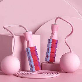 Rope With 2 In 1 Training Adjustable Ropeless Skipping Rope Fitness Weighted, Adjustable Weighted Cordless Jumping Rope For Kids Men Women, Cardio, Cr (Option: Pink)