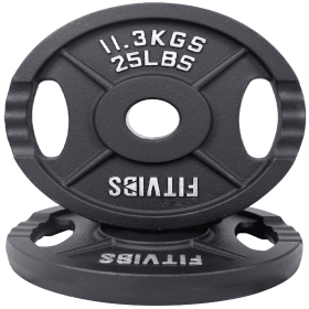 Only Supports Self Pickup Olympic 2-Inch Cast Iron Plate Weight Plate For Strength Training And Weightlifting, 25LB Pair (Option: 25LB Pair)